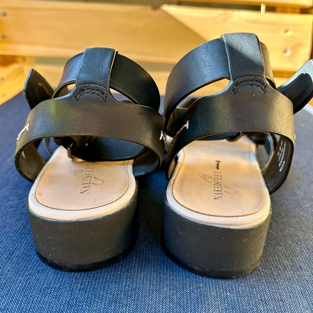 Naked Feet Zeke Snake Print Genuine Leather Strappy Sandals 10 - Picture 16 of 16